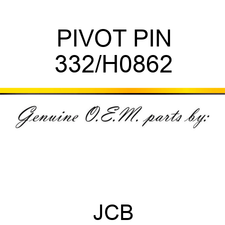 PIVOT PIN 332/H0862