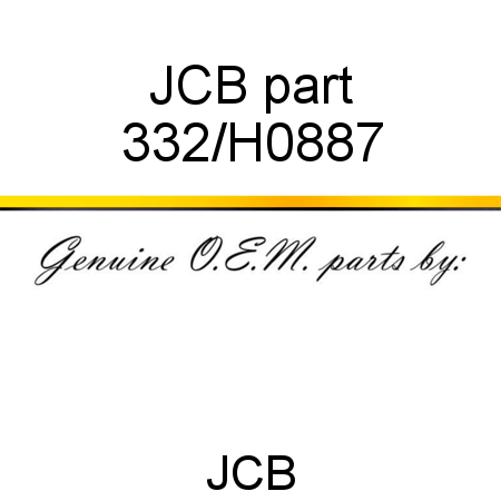 JCB part 332/H0887