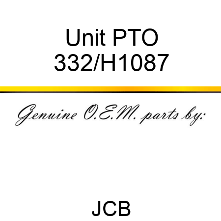 Unit PTO 332/H1087