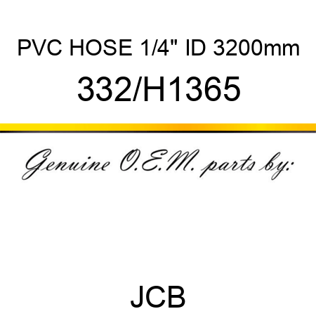 PVC HOSE, 1/4