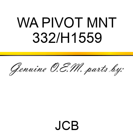 WA PIVOT MNT 332/H1559