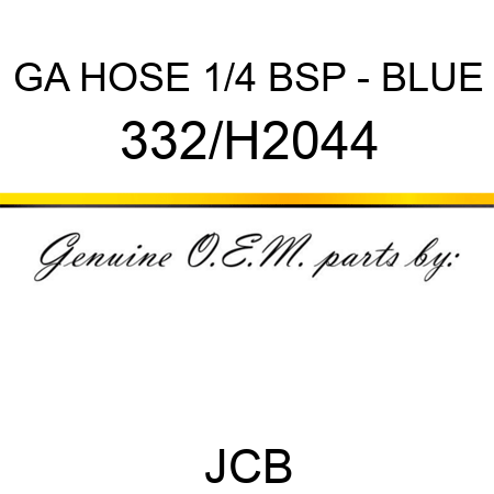 GA HOSE 1/4 BSP - BLUE 332/H2044