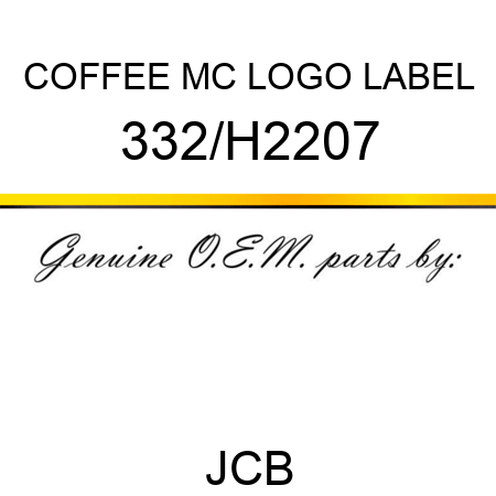 COFFEE MC LOGO LABEL 332/H2207