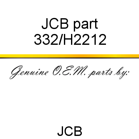 JCB part 332/H2212