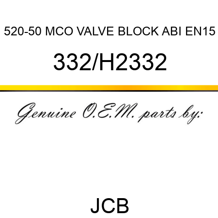 520-50 MCO VALVE BLOCK ABI EN15 332/H2332