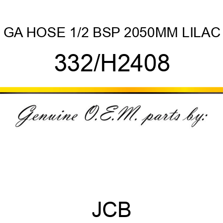 GA HOSE 1/2 BSP 2050MM LILAC 332/H2408