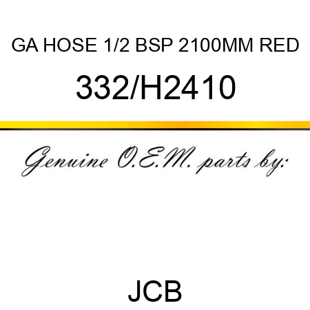 GA HOSE 1/2 BSP 2100MM RED 332/H2410