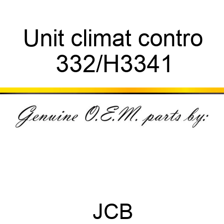 Unit climat contro 332/H3341