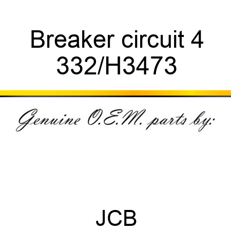 Breaker circuit 4 332/H3473