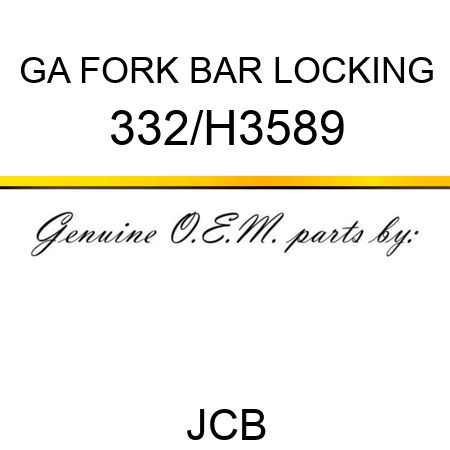 GA FORK BAR LOCKING 332/H3589