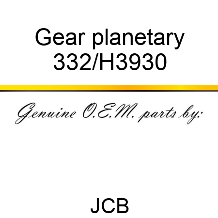 Gear planetary 332/H3930
