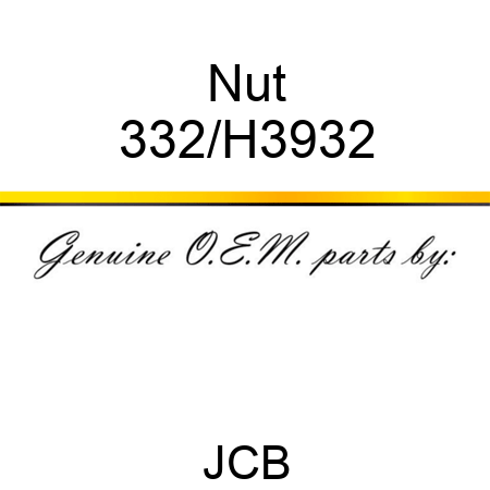 Nut 332/H3932