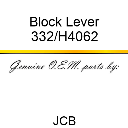 Block Lever 332/H4062