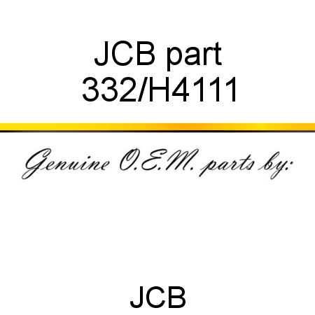 JCB part 332/H4111