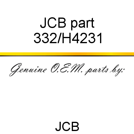 JCB part 332/H4231