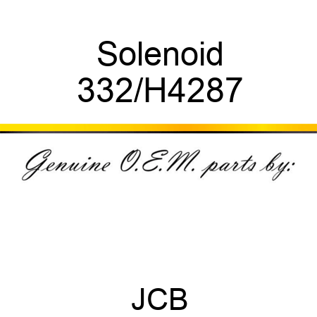 Solenoid 332/H4287