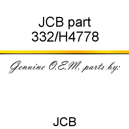 JCB part 332/H4778