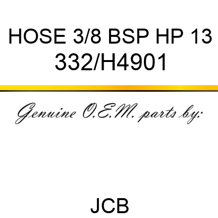 HOSE 3/8 BSP HP 13 332/H4901