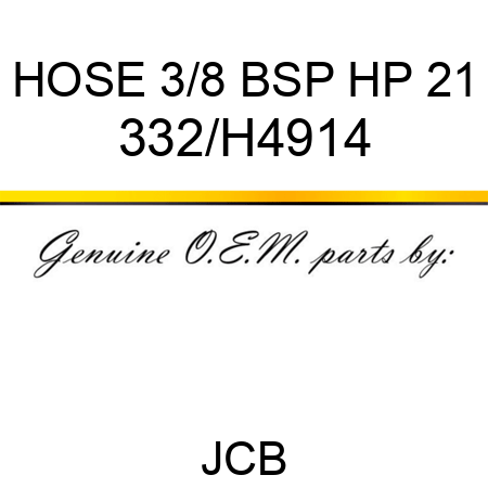 HOSE 3/8 BSP HP 21 332/H4914