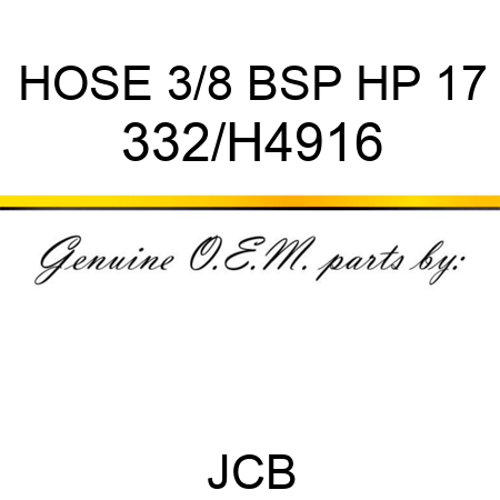 HOSE 3/8 BSP HP 17 332/H4916