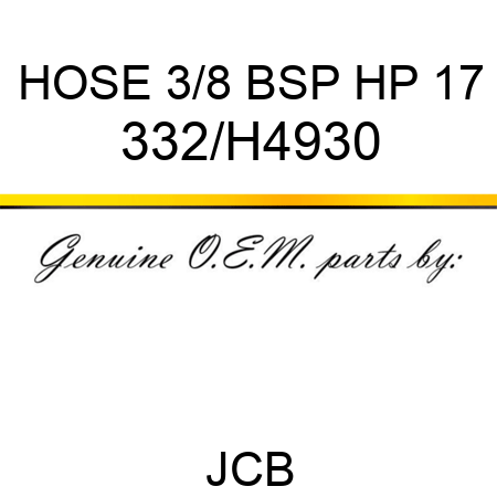 HOSE 3/8 BSP HP 17 332/H4930