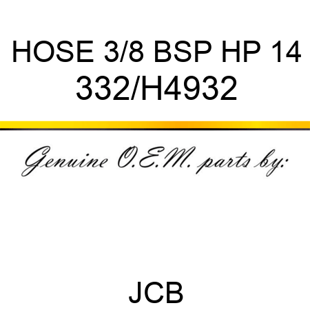 HOSE 3/8 BSP HP 14 332/H4932