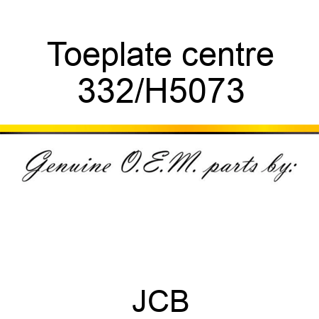 Toeplate centre 332/H5073