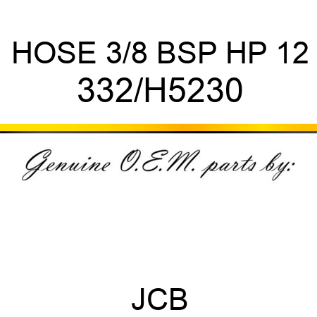HOSE 3/8 BSP HP 12 332/H5230