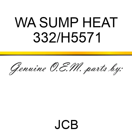 WA SUMP HEAT 332/H5571