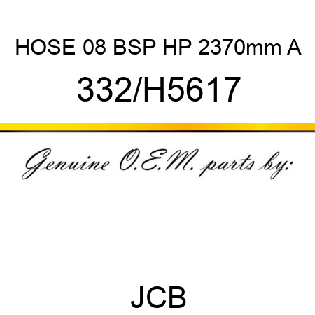 HOSE 08 BSP HP 2370mm A 332/H5617