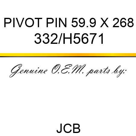 PIVOT PIN 59.9 X 268 332/H5671