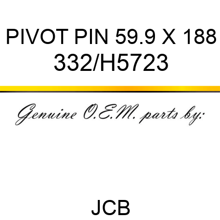 PIVOT PIN 59.9 X 188 332/H5723