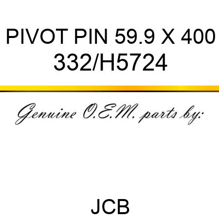 PIVOT PIN 59.9 X 400 332/H5724