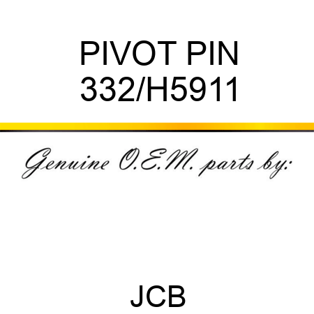 PIVOT PIN 332/H5911