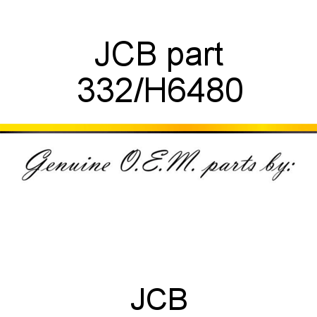 JCB part 332/H6480