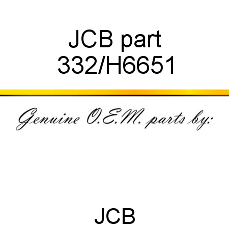 JCB part 332/H6651