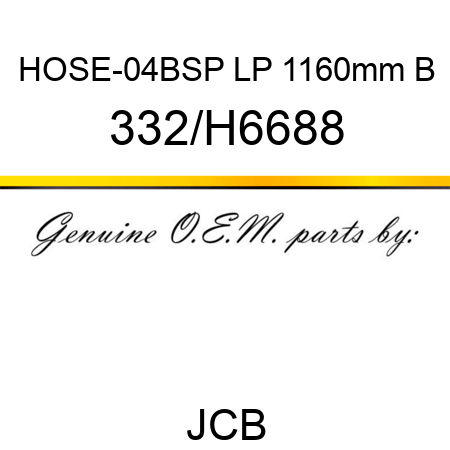 HOSE-04BSP LP 1160mm B 332/H6688