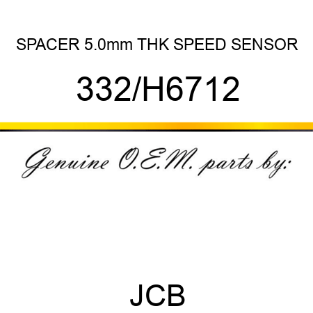 SPACER 5.0mm THK, SPEED SENSOR 332/H6712
