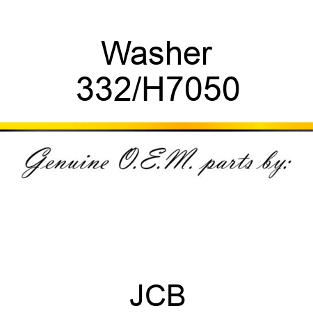 Washer 332/H7050