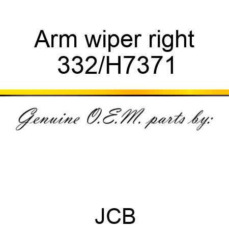 Arm wiper right 332/H7371