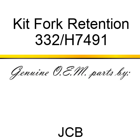 Kit Fork Retention 332/H7491