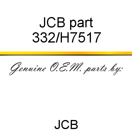 JCB part 332/H7517