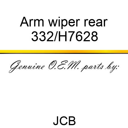 Arm wiper rear 332/H7628