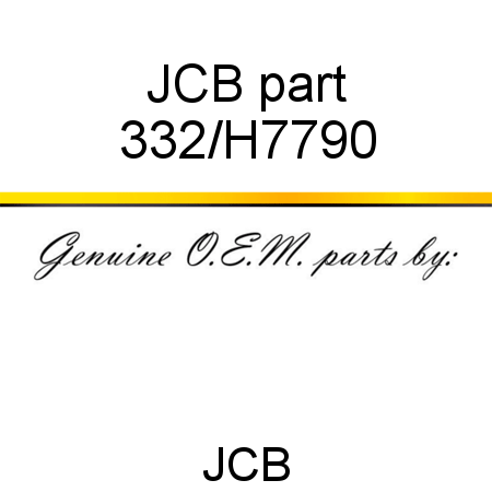 JCB part 332/H7790