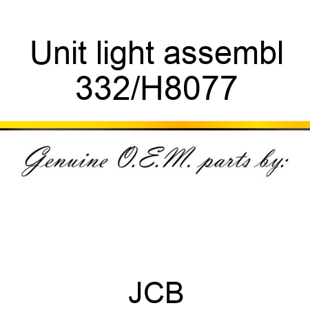 Unit light assembl 332/H8077