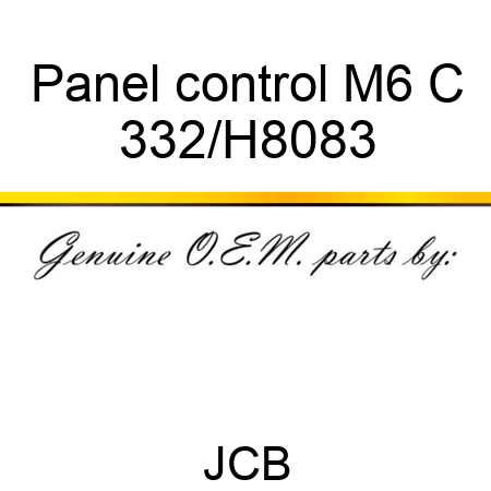 Panel control M6 C 332/H8083