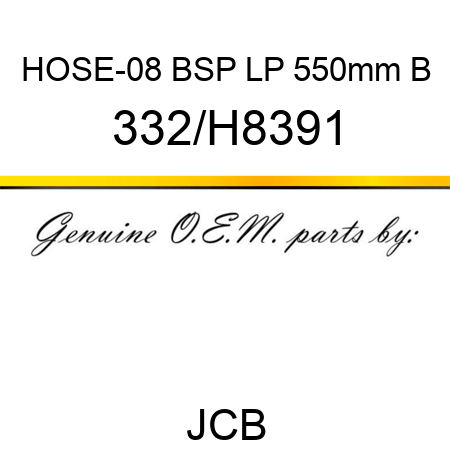 HOSE-08 BSP LP 550mm B 332/H8391