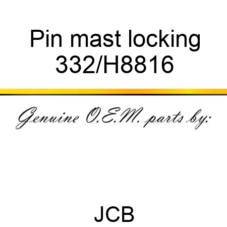 Pin mast locking 332/H8816