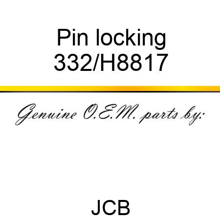 Pin locking 332/H8817