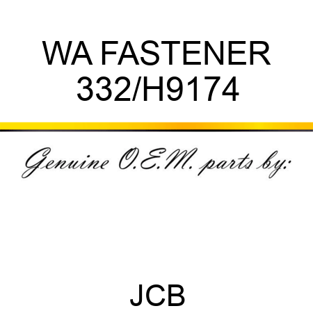 WA FASTENER 332/H9174